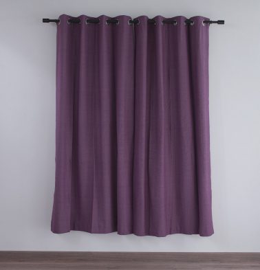 Customizable Curtain, Chambray Cotton - Argyle Purple