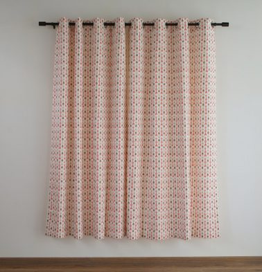 Customizable Curtain, Cotton – Aztec Arrows Fiesta Red