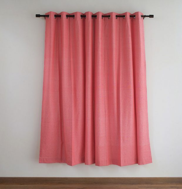 Chambray Cotton Curtain Bittersweet Red