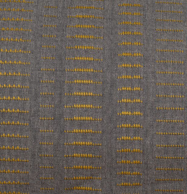 Broken Stripes Cotton Cushion cover Yellow/Grey