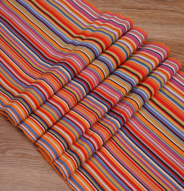 Handwoven Sunny Stripes Table Runner Multi Colour 14