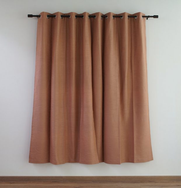 Customizable Curtain, Slub Cotton - Camel Brown