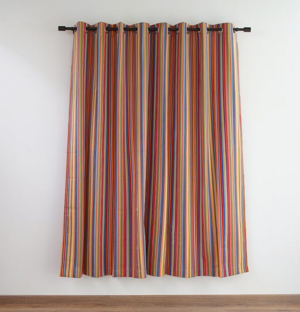 Sunny Stripe Cotton Curtain Multi color
