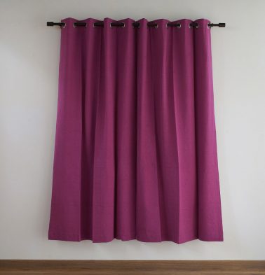 Customizable Curtain, Textura Cotton – Magenta Haze