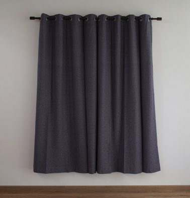 Customizable Curtain, Textura Cotton – Periscope Dark Grey