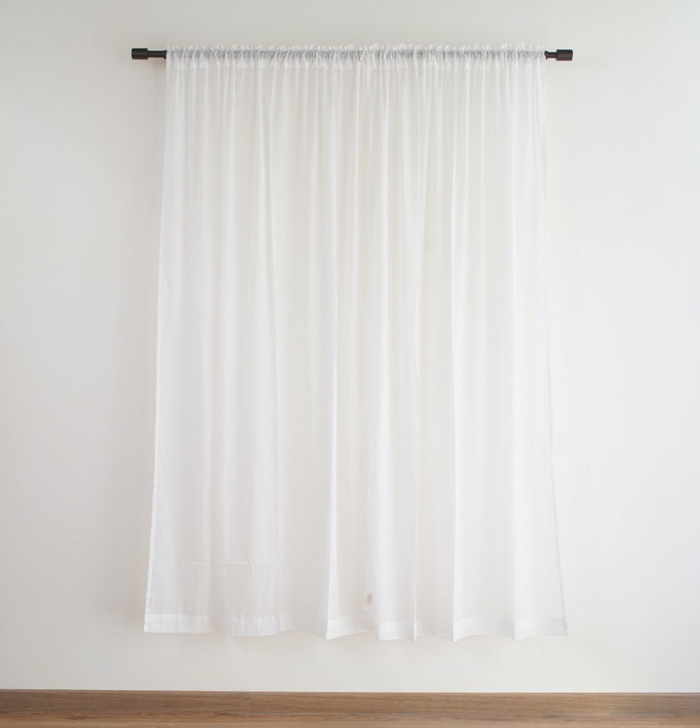 Slub Sheer Cotton Curtain White – Thoppia