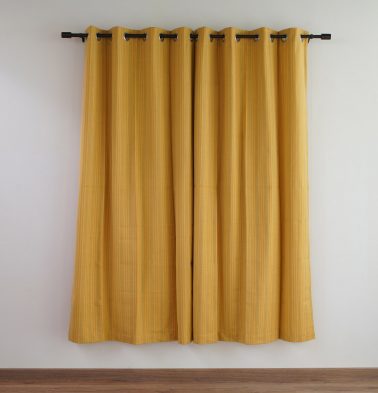 Customizable Curtain, Cotton – Dobby Stripes – Yellow