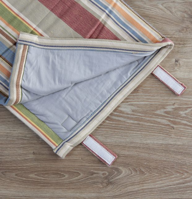 Textured Cotton Travel bed- Stripe Multicolor