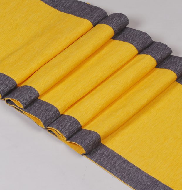 Textura Cotton Table Runner Yellow/Grey 14