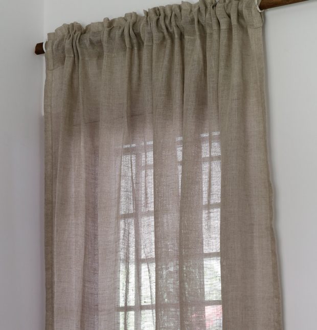 Linen Sheer Curtain Oyester Grey