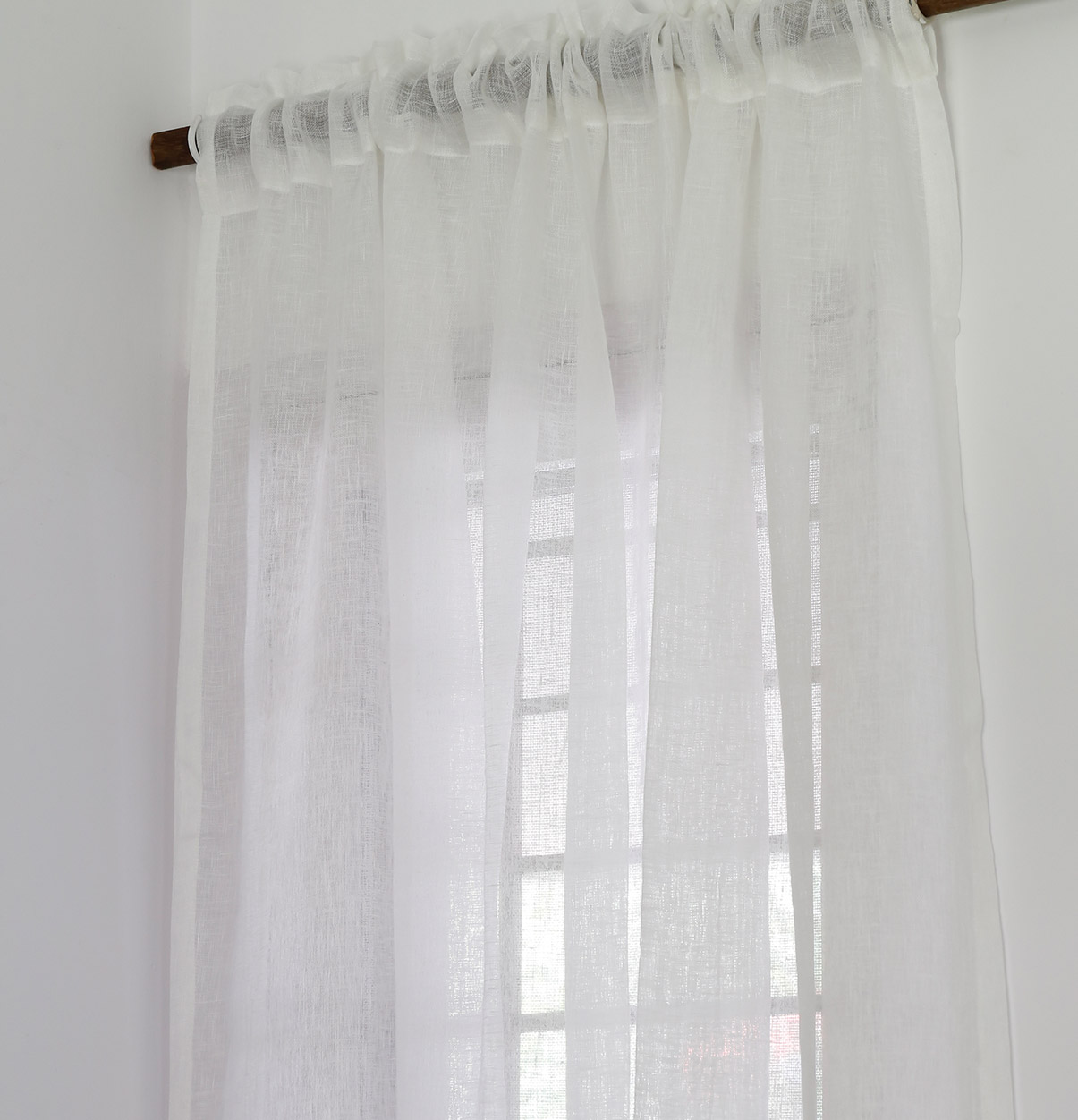 Linen Sheer Curtain White