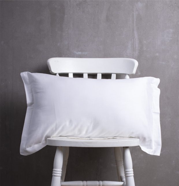 Solid Cotton Pillow Cover White