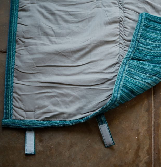 Handwoven Stripe Cotton Travel bed- Blue