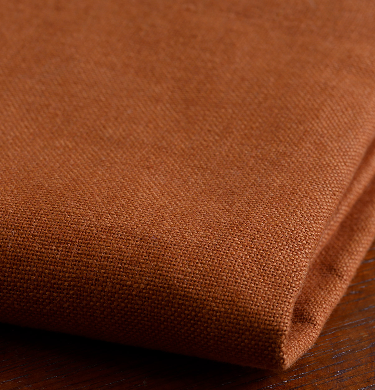Customizable Curtain, Chambray Cotton – Apricot Orange