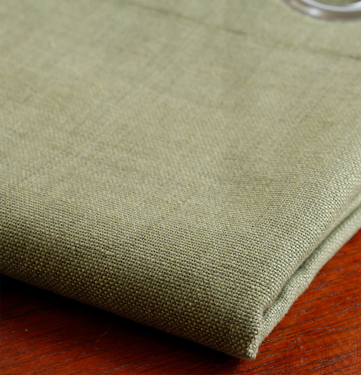 Customizable Curtain, Chambray Cotton – Iguana Green