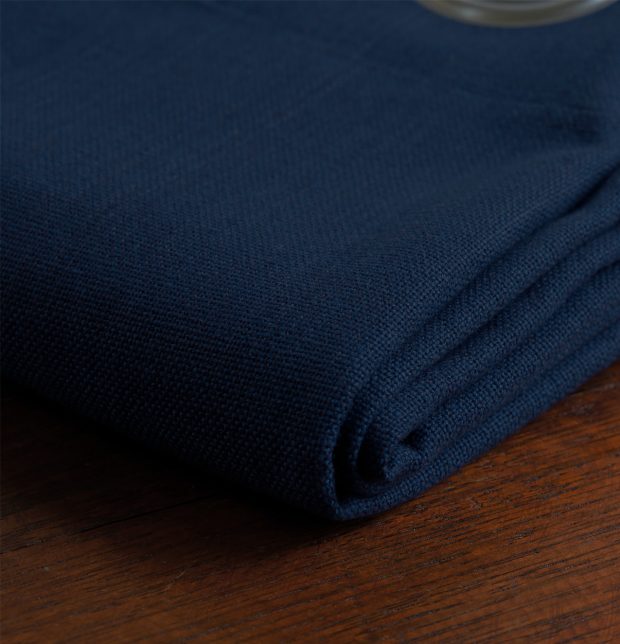 Customizable Curtain, Chambray Cotton - Indigo Blue