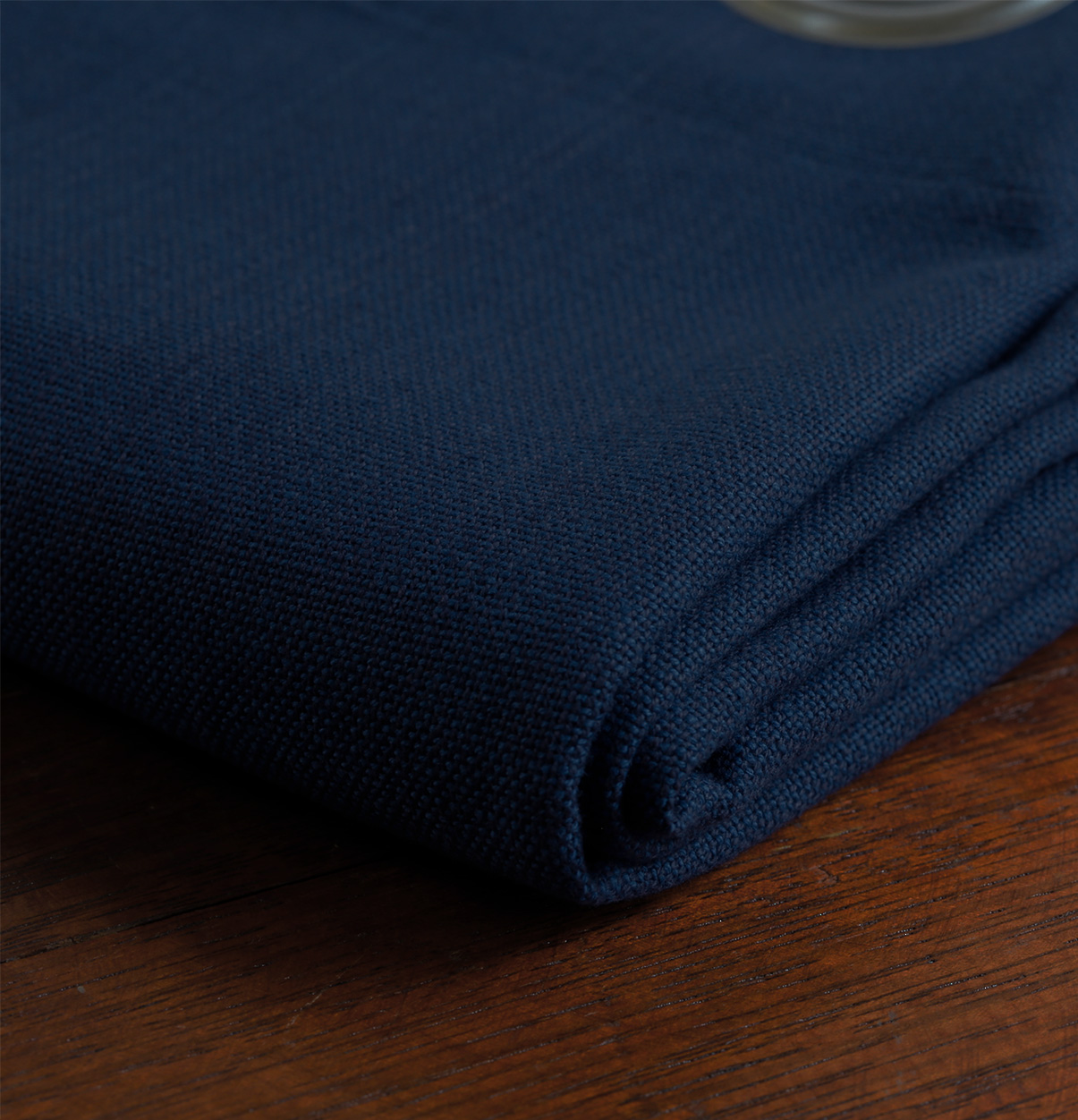 Customizable Curtain, Chambray Cotton – Indigo Blue