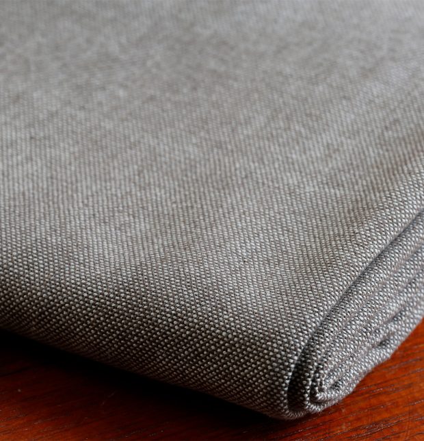 Customizable Curtain, Chambray Cotton - Nickel Grey