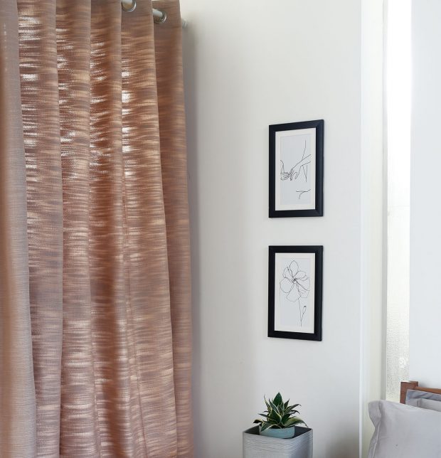 Customizable Curtain, Slub Cotton - Frappe Brown