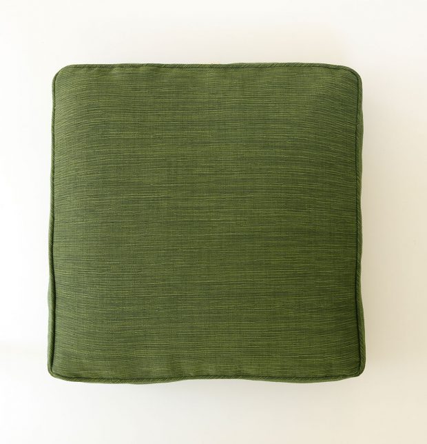 Handwoven Solid Cotton Floor Cushion Garden Green