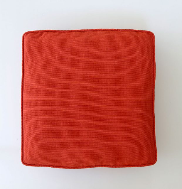 Handwoven Cotton Floor Cushion Mandarin Red