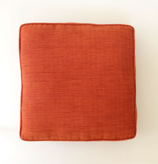 Handwoven Cotton Floor Cushion Rust Orange