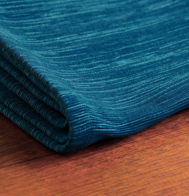 Handwoven Cotton Table Runner Steel Blue