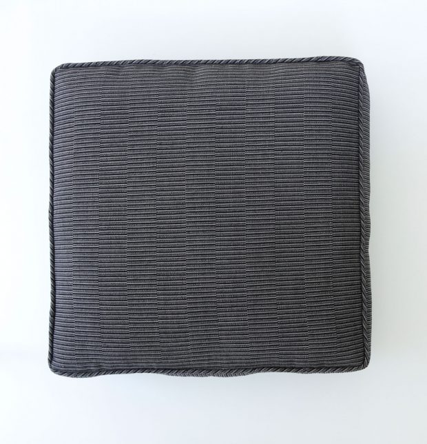 Handwoven Stripes Cotton Floor Cushion Black