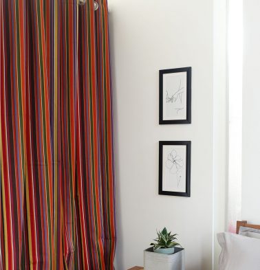 Stripe Cotton Curtain Multi color