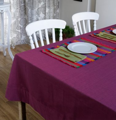 Textura Cotton Table Cloth Magenta Haze 60 x 90