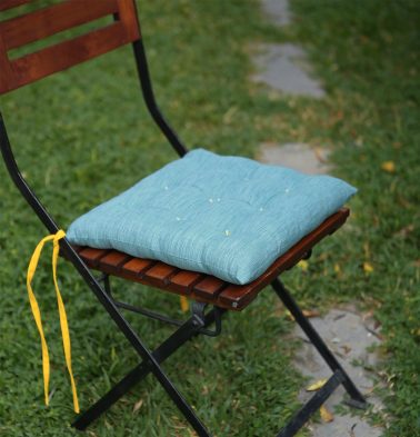 Cotton Chairpad Textura Teal