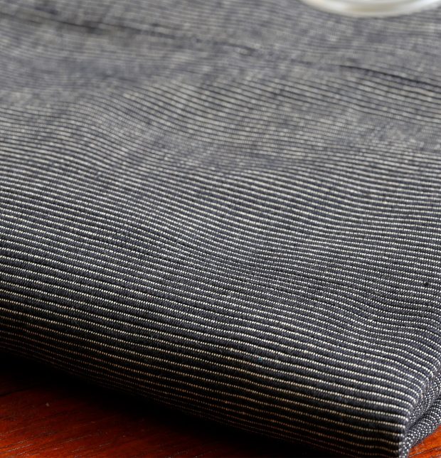 Customizable Curtain, Cotton - Textured - Black