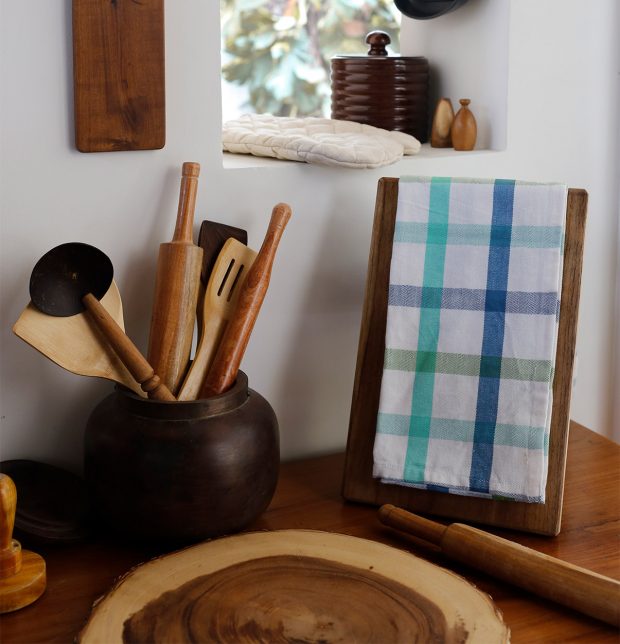 Twill Checks Cotton Kitchen Towel Blue/Green