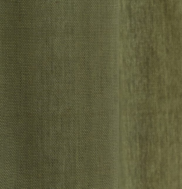 Chambray Cotton Curtain Iguana Green