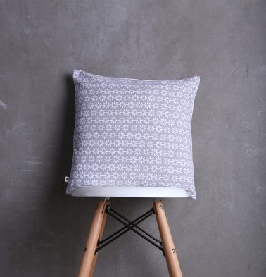 Flora Cotton Cushion cover Grey 16x16