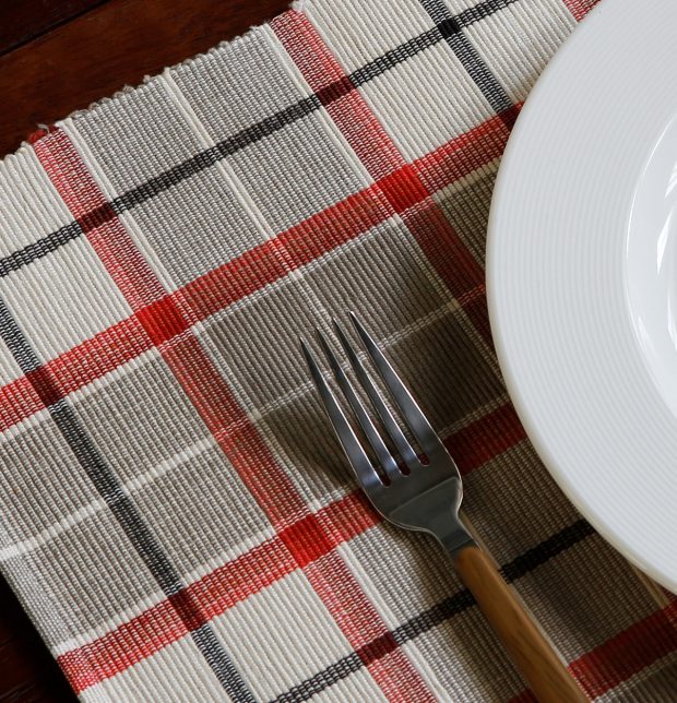 Handwoven Cotton Table Mats Clay Smoke Beige- Set of 6