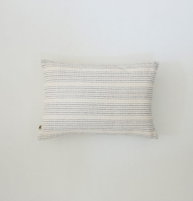 Dobby Stripes Cotton Cushion cover White/Brown 12