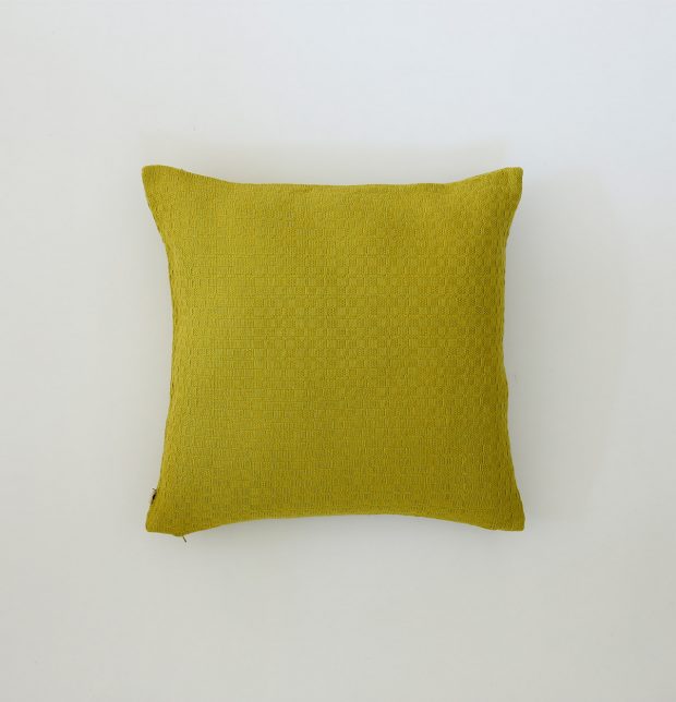 Customizable Hand woven Cushion Cover, Cotton - Apple Green