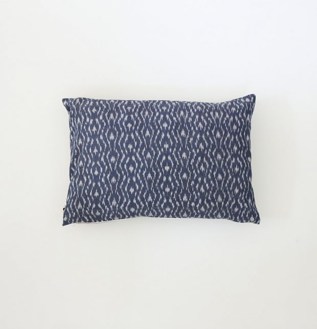 Ikat Handwoven Cotton Cushion Cover Blue 12