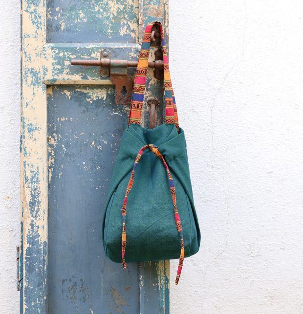 Adaptable Cotton Tote Bag Green / Vintage