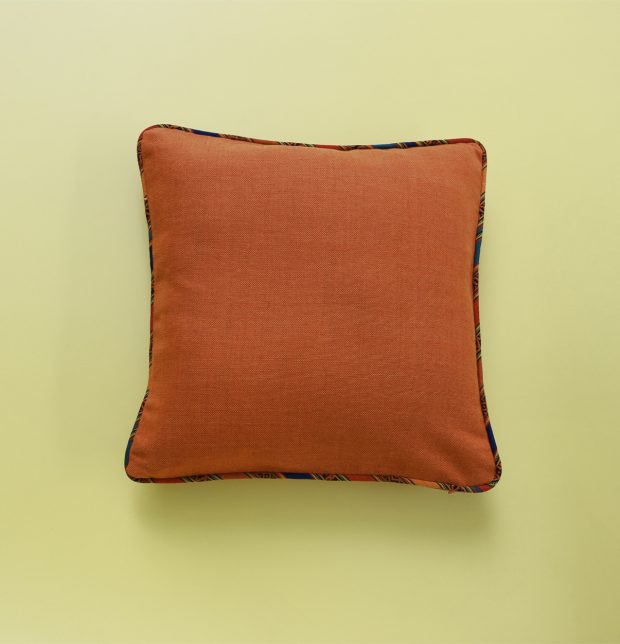 Apricot Cotton Cushion cover with Vintage Piping 16