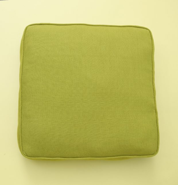 Chambray Cotton Floor Cushion Apple Green