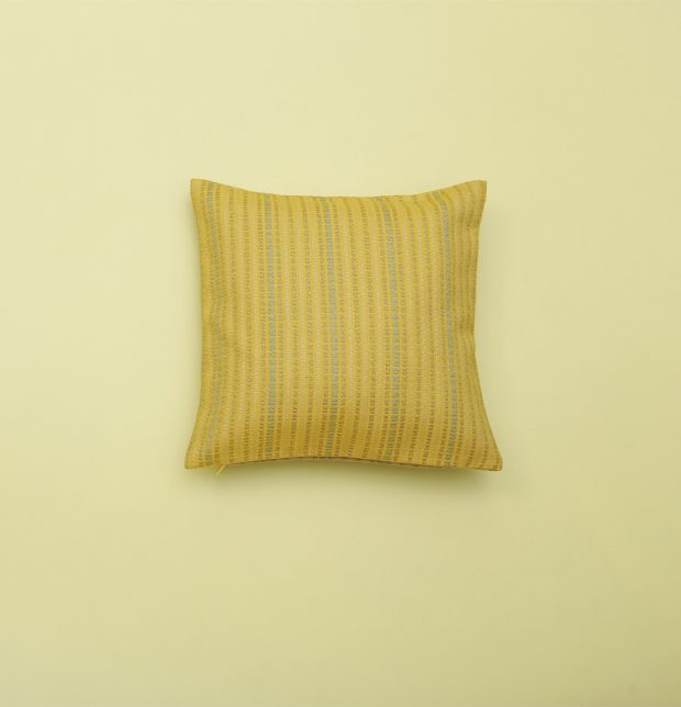 Customizable Cushion Cover, Cotton - Dobby Stripes - Yellow