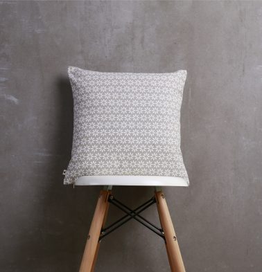 Flora Cotton Cushion cover Silver Grey 16x16