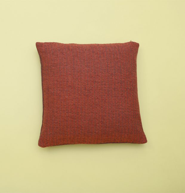 Handwoven Stripes Cotton Cushion cover Ginger Orange