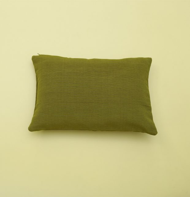 Handwoven Cotton Cushion cover Golden Olive 12