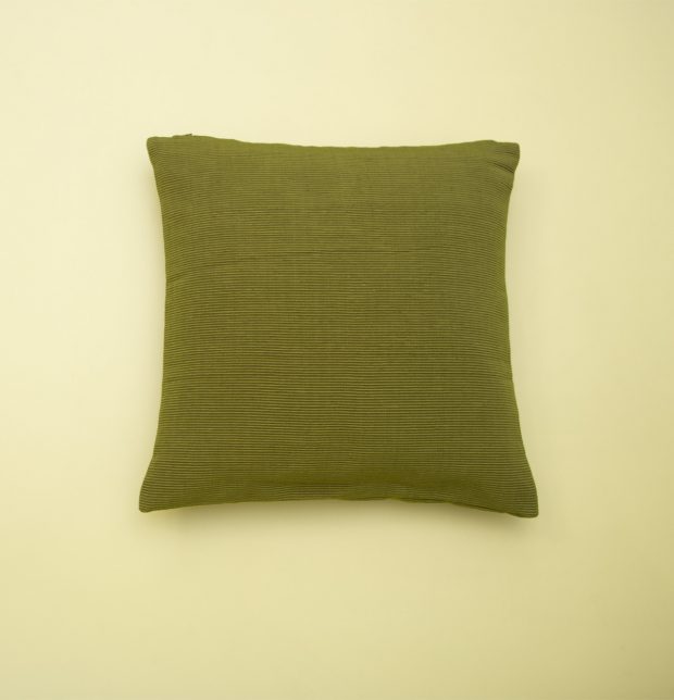 Handwoven Cotton Cushion cover Golden Olive 16