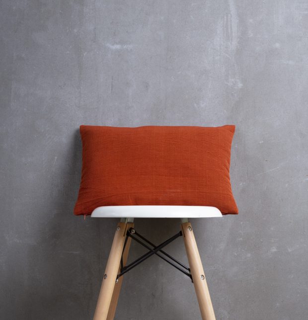 Handwoven Cotton Cushion cover Pumpkin Orange 12