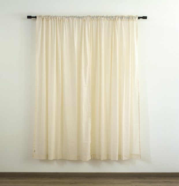 Slub Sheer Cotton Curtain Tapioca Beige