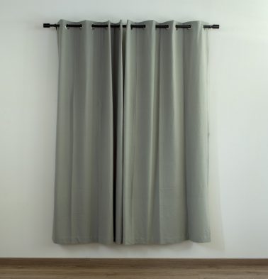 Customizable Curtain, Solid Cotton – Pigeon Grey